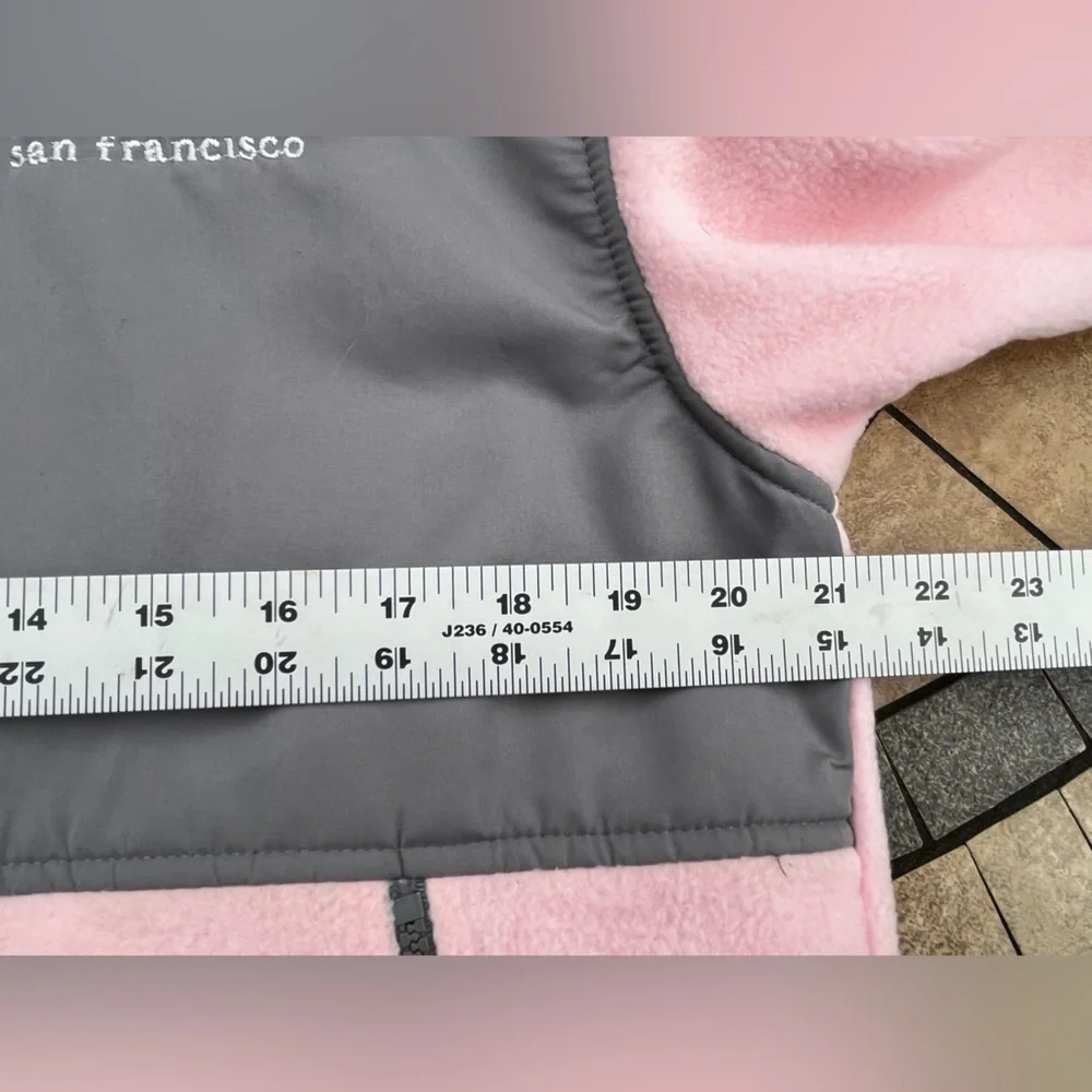Gray and Pink Zip-Up San Francisco Jacket